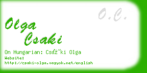 olga csaki business card